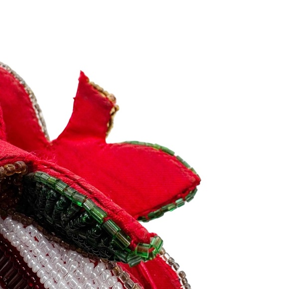 Beaded New York Apple Flag Small Shoulder Bag Red - Picture 6 of 9